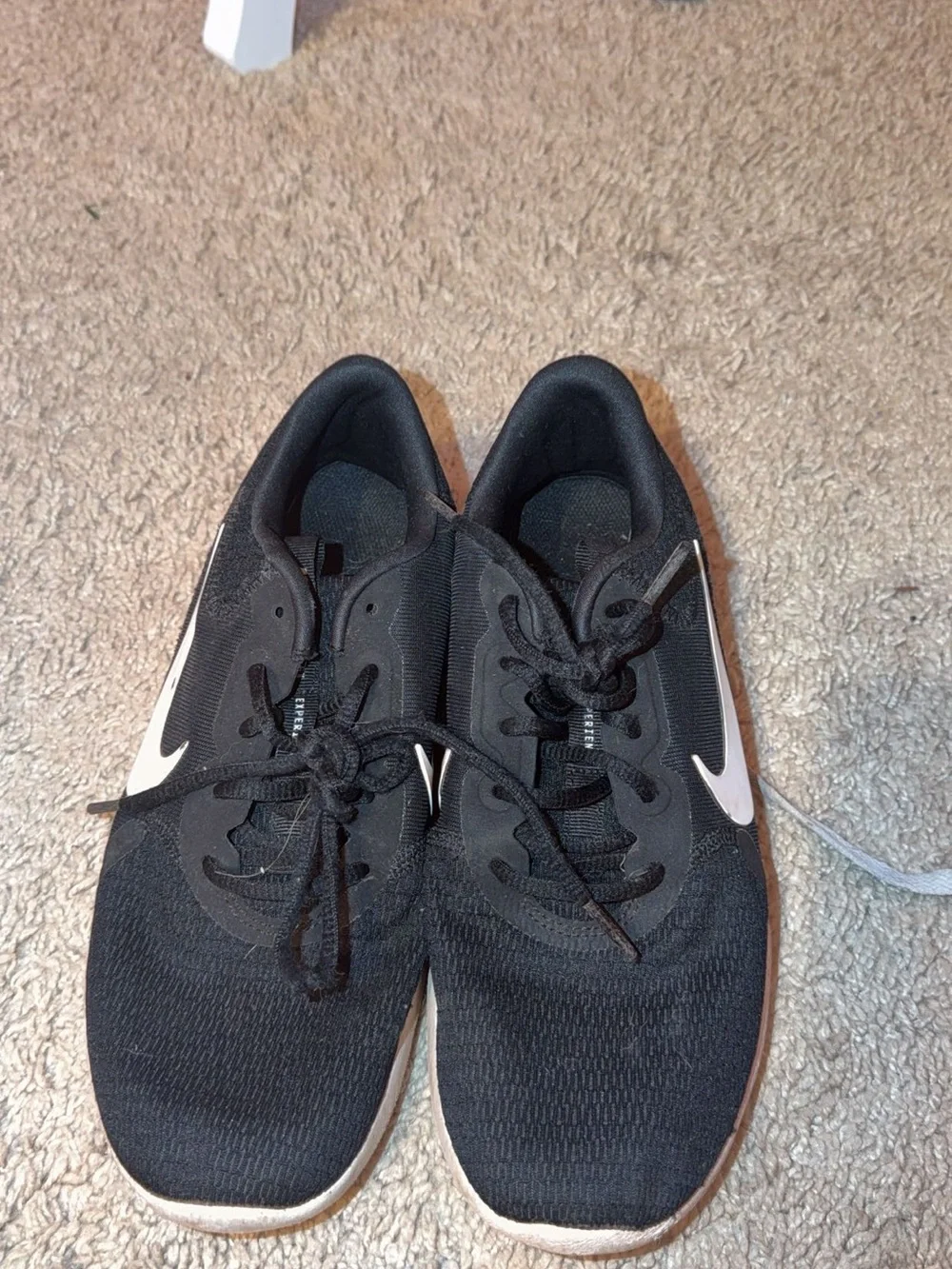 Black kids Athletic Sneakers with White Swoosh